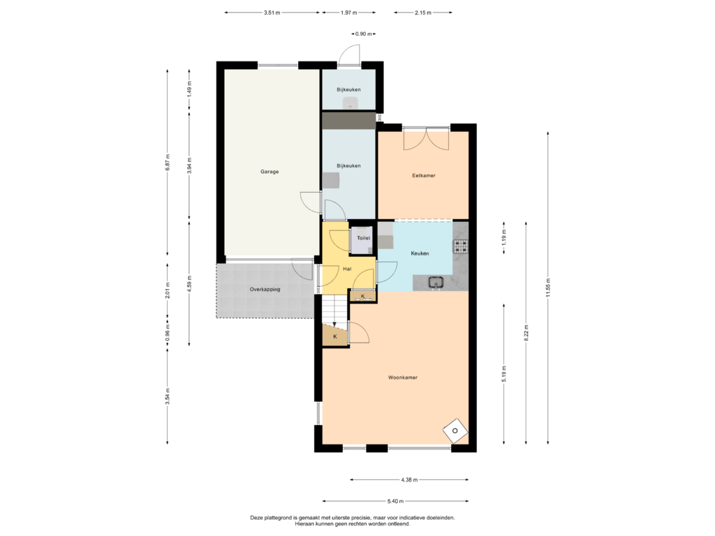 Bekijk plattegrond van Begane Grond van Praam 13