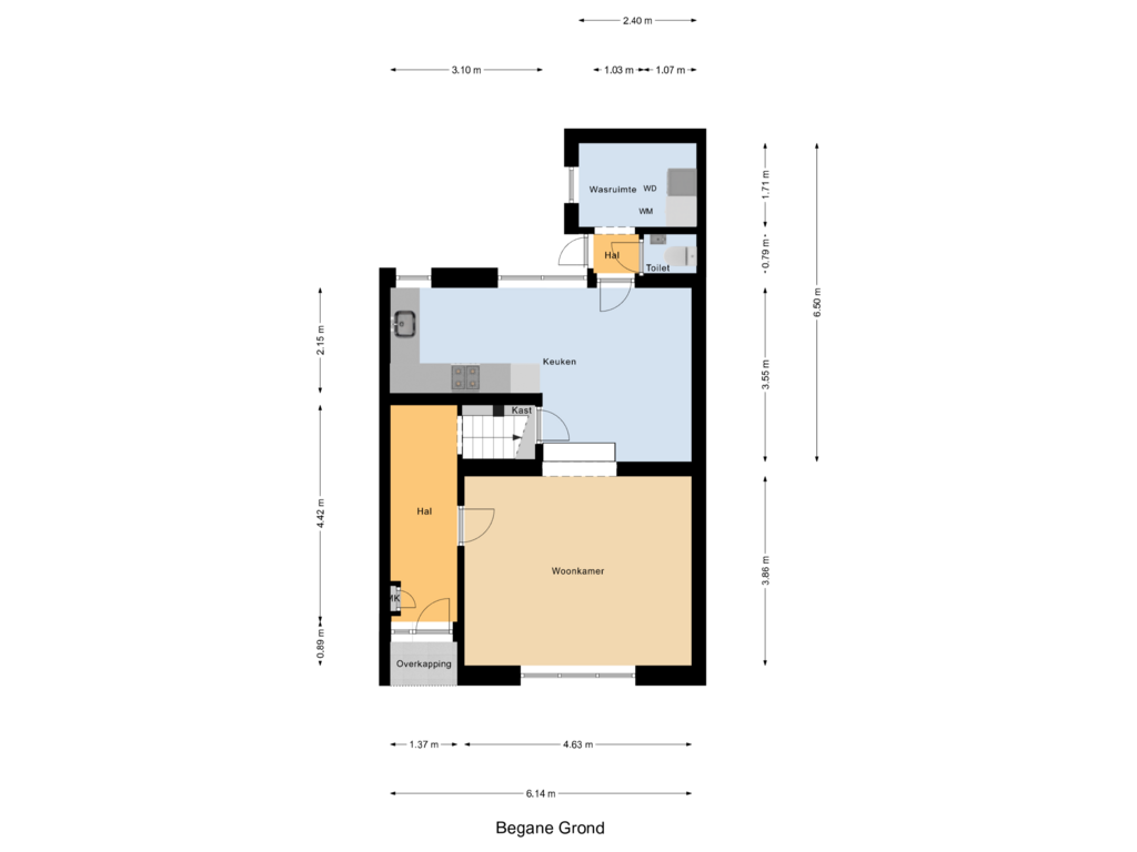 Bekijk plattegrond van Begane Grond van Molendijk 76