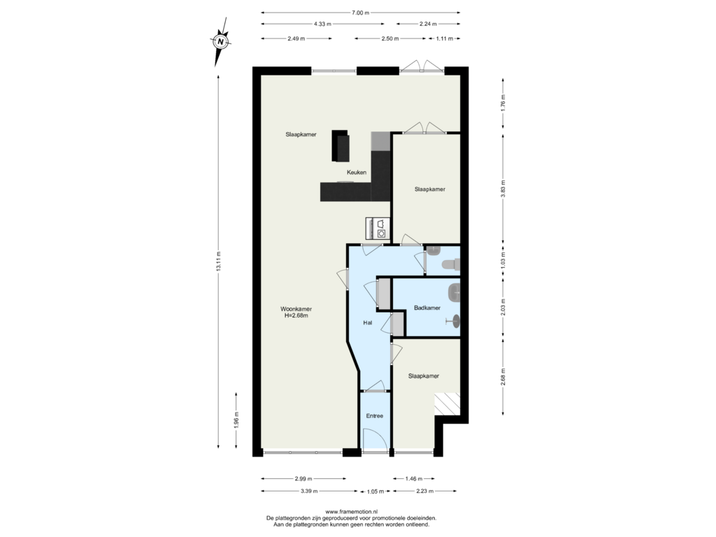 Bekijk plattegrond van Begane grond van Vier Heemskinderenstraat 100