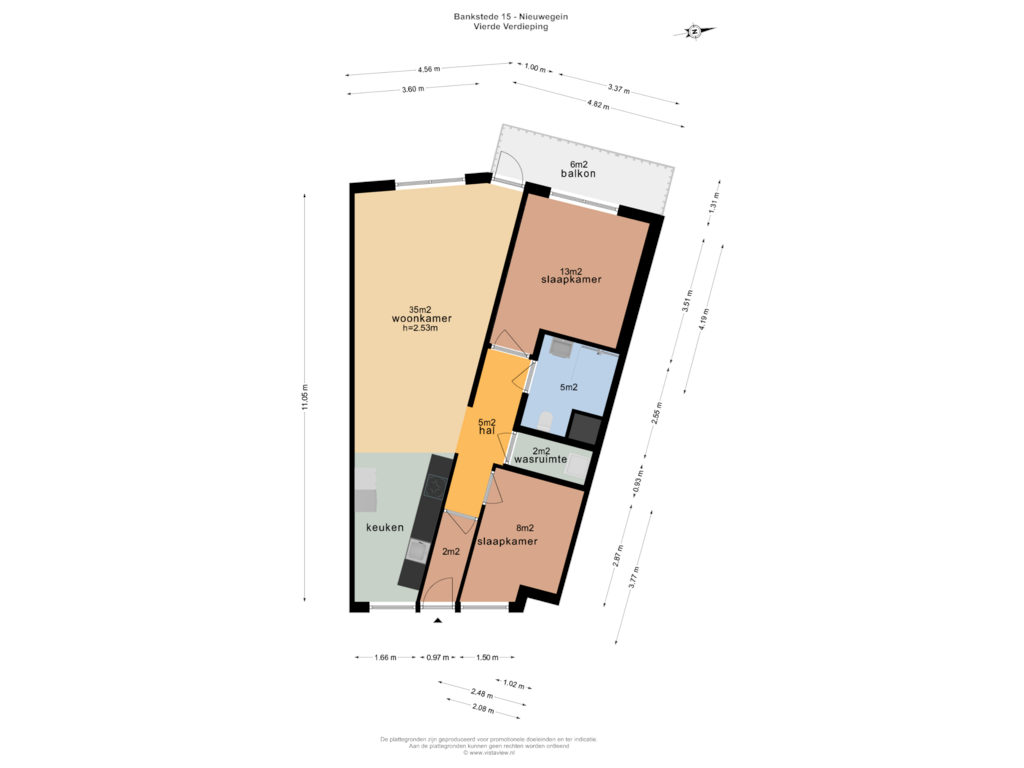 View floorplan of VIERDE VERDIEPING of Bankstede 15