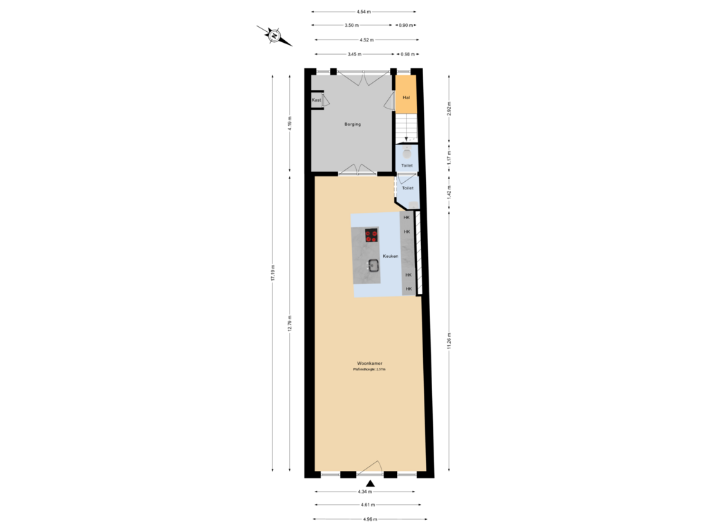 Bekijk plattegrond van Begane Grond van Landstraat 56