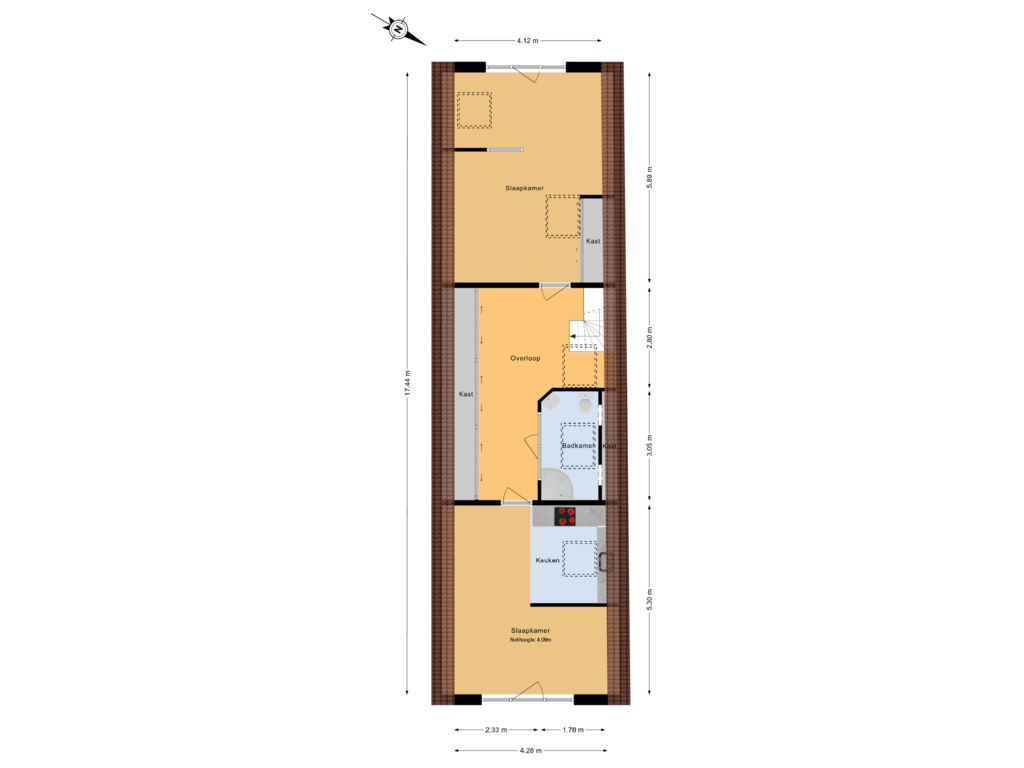 Bekijk plattegrond van 2e Verdieping van Landstraat 56