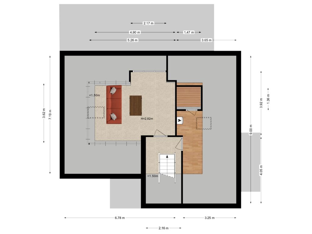 View floorplan of Tweede verdieping of Rivierduin 27