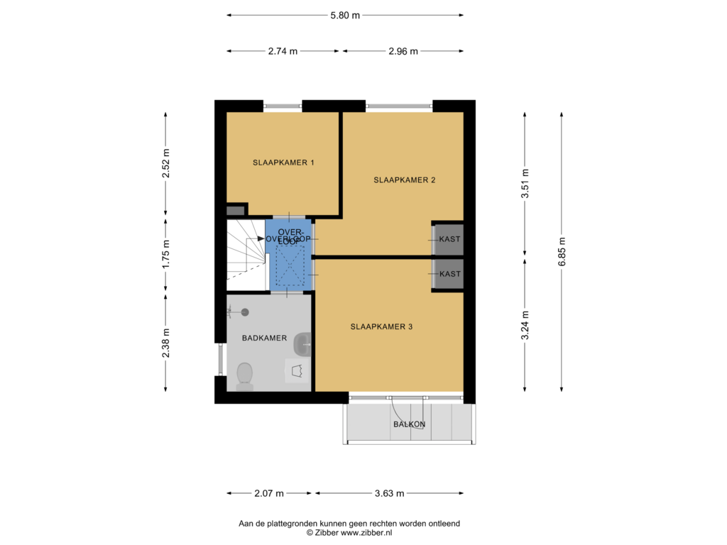 View floorplan of Eerste Verdieping of Enkweg 51