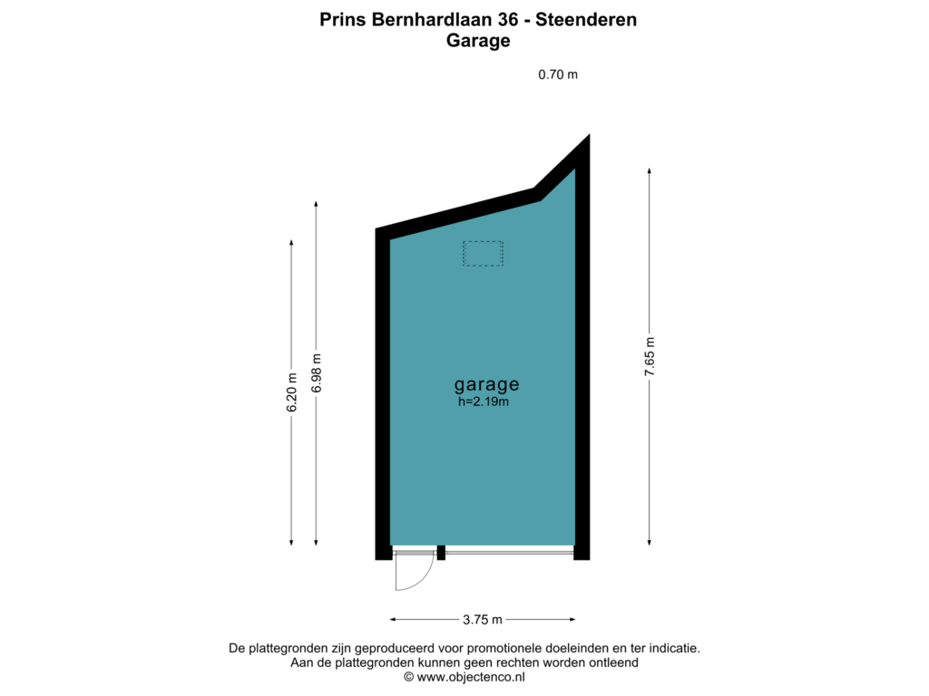Bekijk plattegrond van GARAGE van Prins Bernhardlaan 36