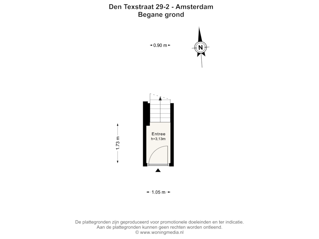 Bekijk plattegrond van Begane grond van Den Texstraat 29-2