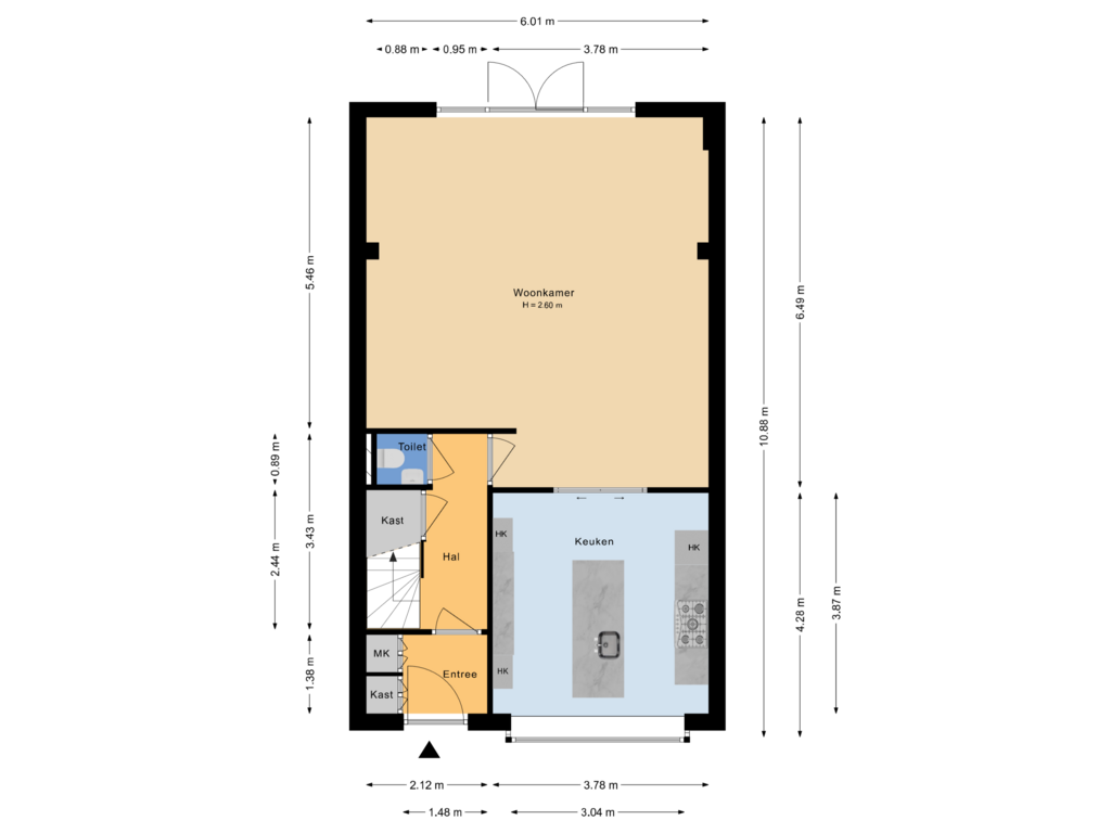 View floorplan of Begane Grond of Anemonenweg 18