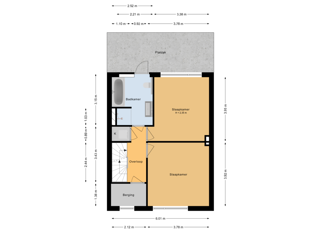 View floorplan of 1e Verdieping of Anemonenweg 18