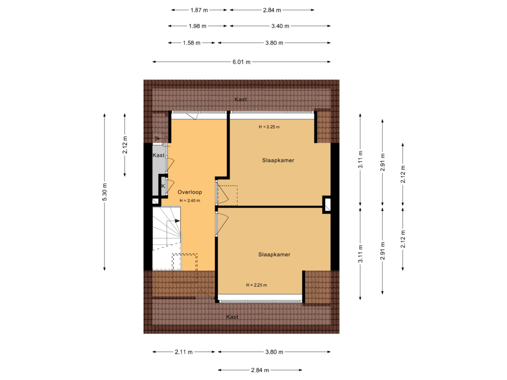 View floorplan of 2e Verdieping of Anemonenweg 18