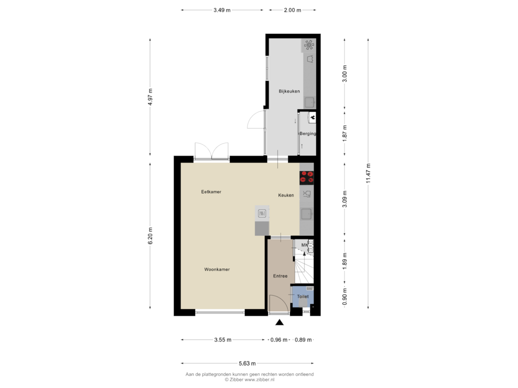 Bekijk plattegrond van Begane Grond van Lijsterbesstraat 67