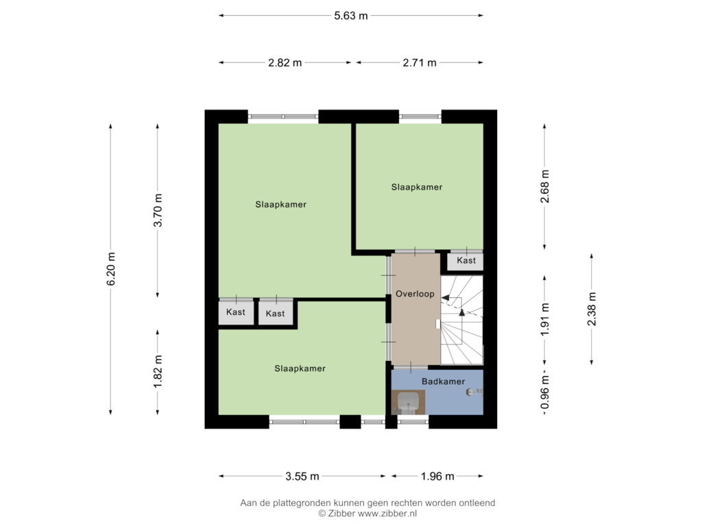 Bekijk plattegrond van Eerste Verdieping van Lijsterbesstraat 67