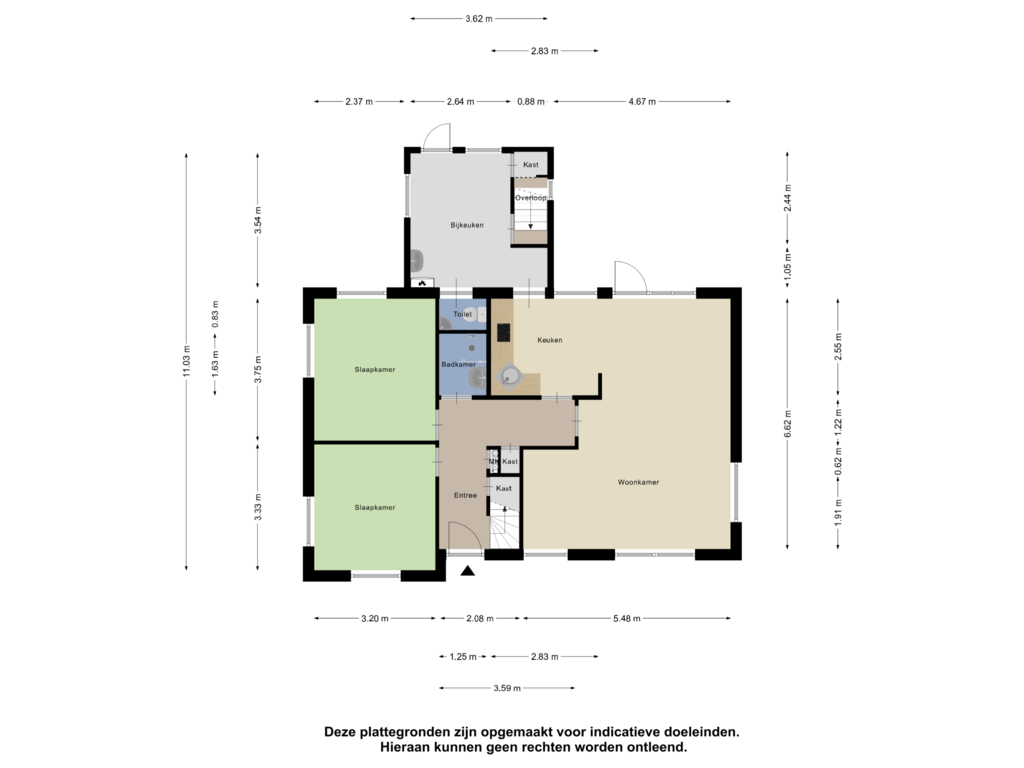 Bekijk plattegrond van Begane Grond van Schoolsteeg 5