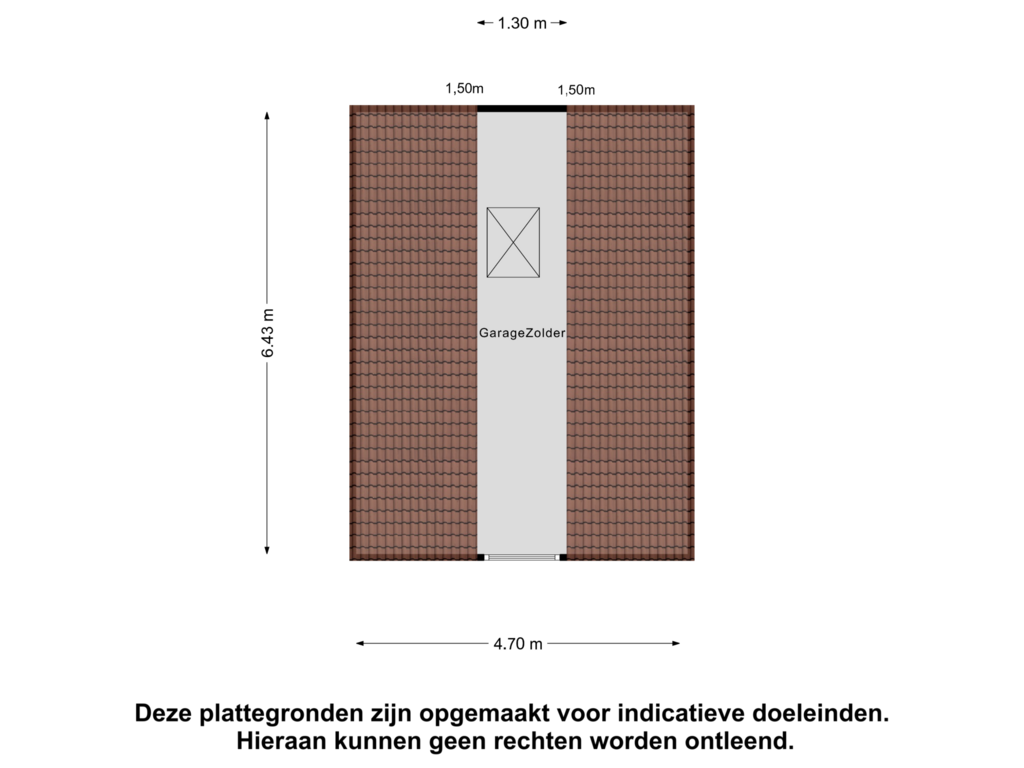 Bekijk plattegrond van Garage Zolder van Schoolsteeg 5