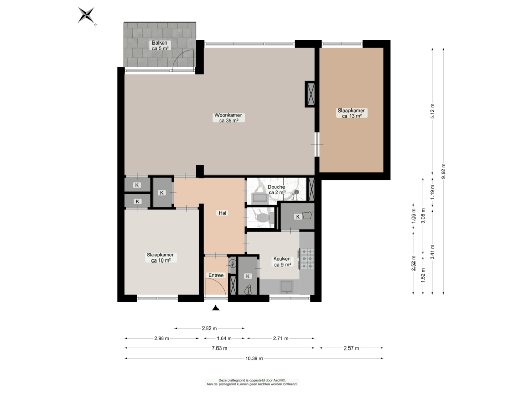 Bekijk plattegrond van Tweede  verdieping van Verzetsstrijderslaan 44