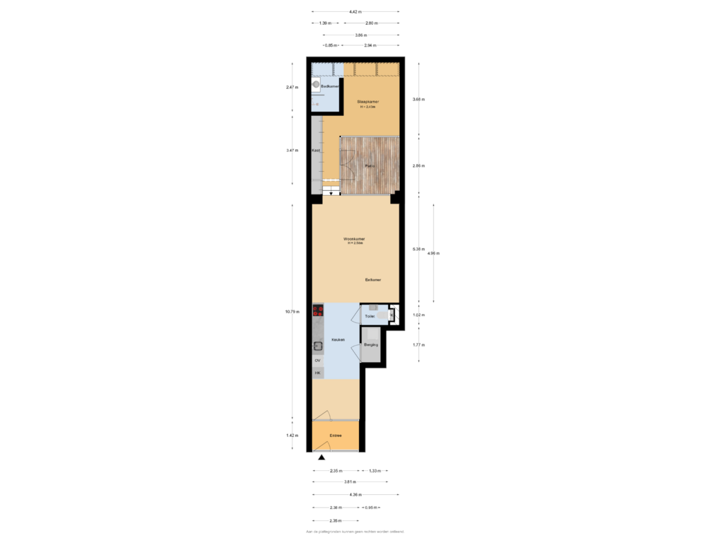 Bekijk plattegrond van Begane grond van Doedesstraat 80-A