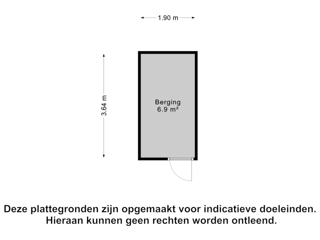 View floorplan of Berging of Ierlandstraat 90