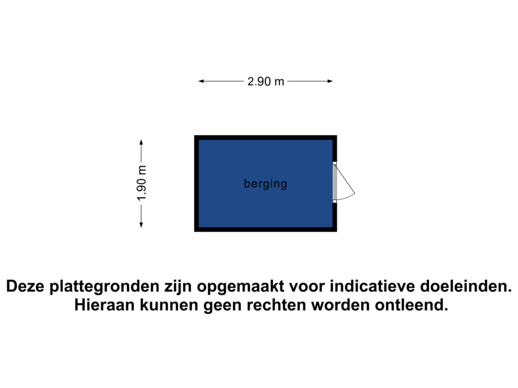 View floorplan of berging of Waadse Poldergracht 57