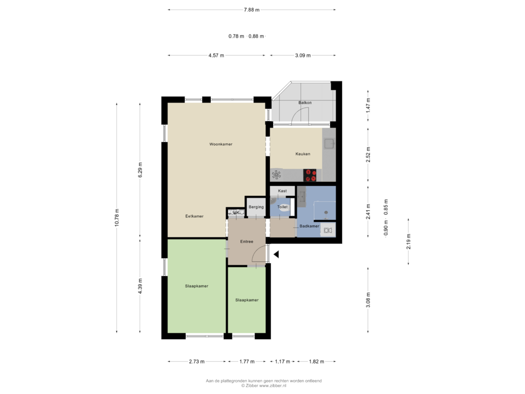 Bekijk plattegrond van Appartement van Broekerhof 4