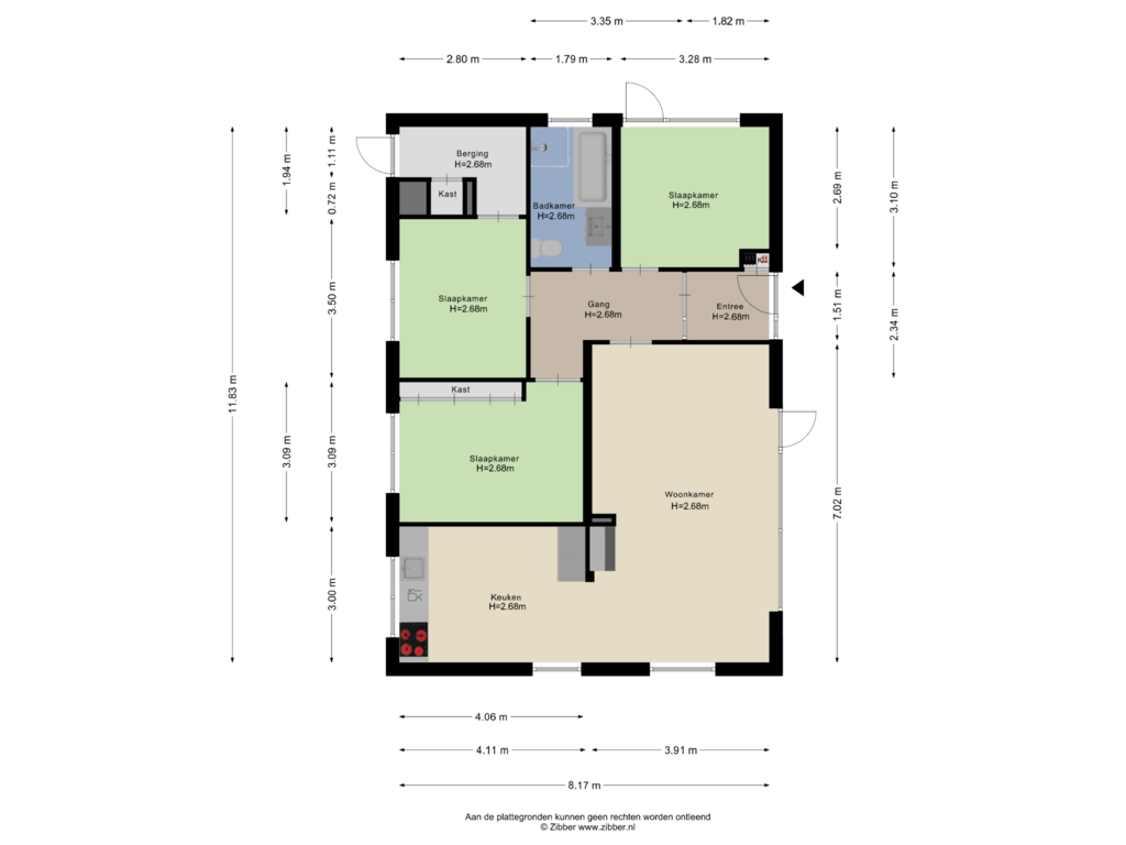 Bekijk plattegrond van Begane Grond van Emmalaan 22