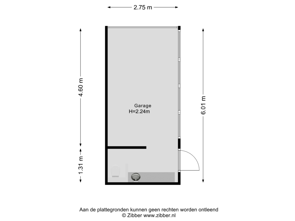 Bekijk plattegrond van Garage van Emmalaan 22