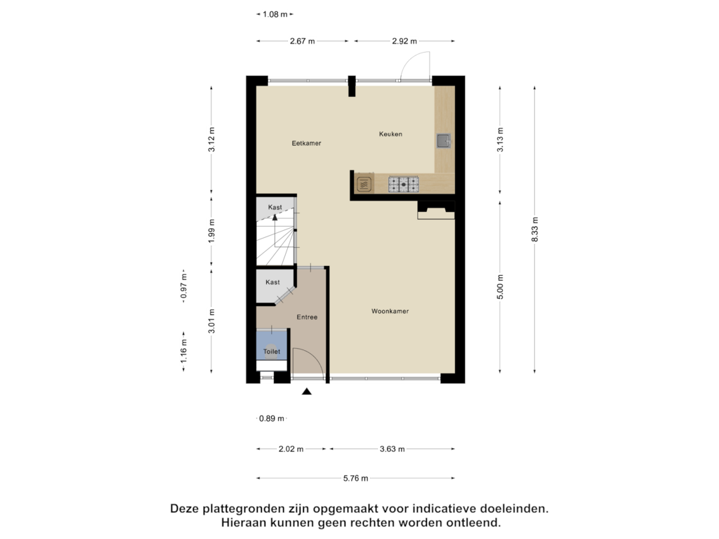 Bekijk plattegrond van Begane Grond van de Veldkamp 12