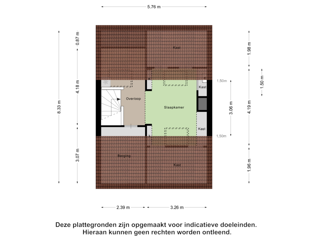 Bekijk plattegrond van Tweede Verdieping van de Veldkamp 12