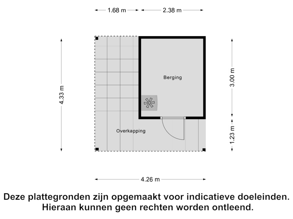 Bekijk plattegrond van Berging van de Veldkamp 12