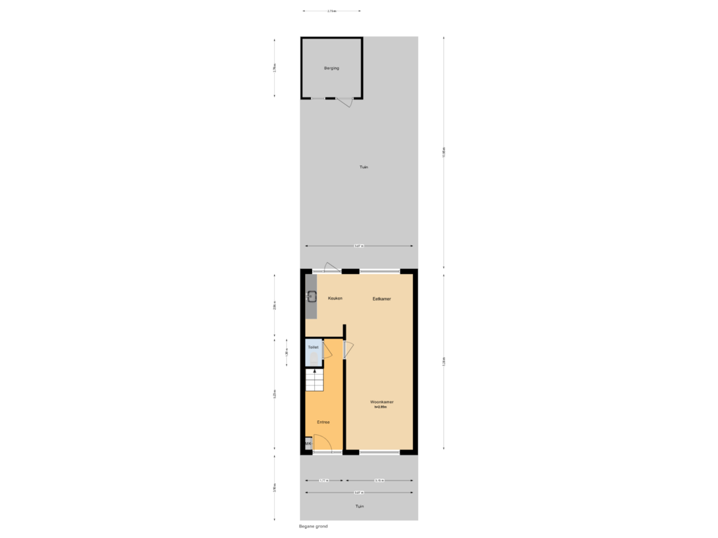 Bekijk plattegrond van Begane grond van Ben Viljoenstraat 22