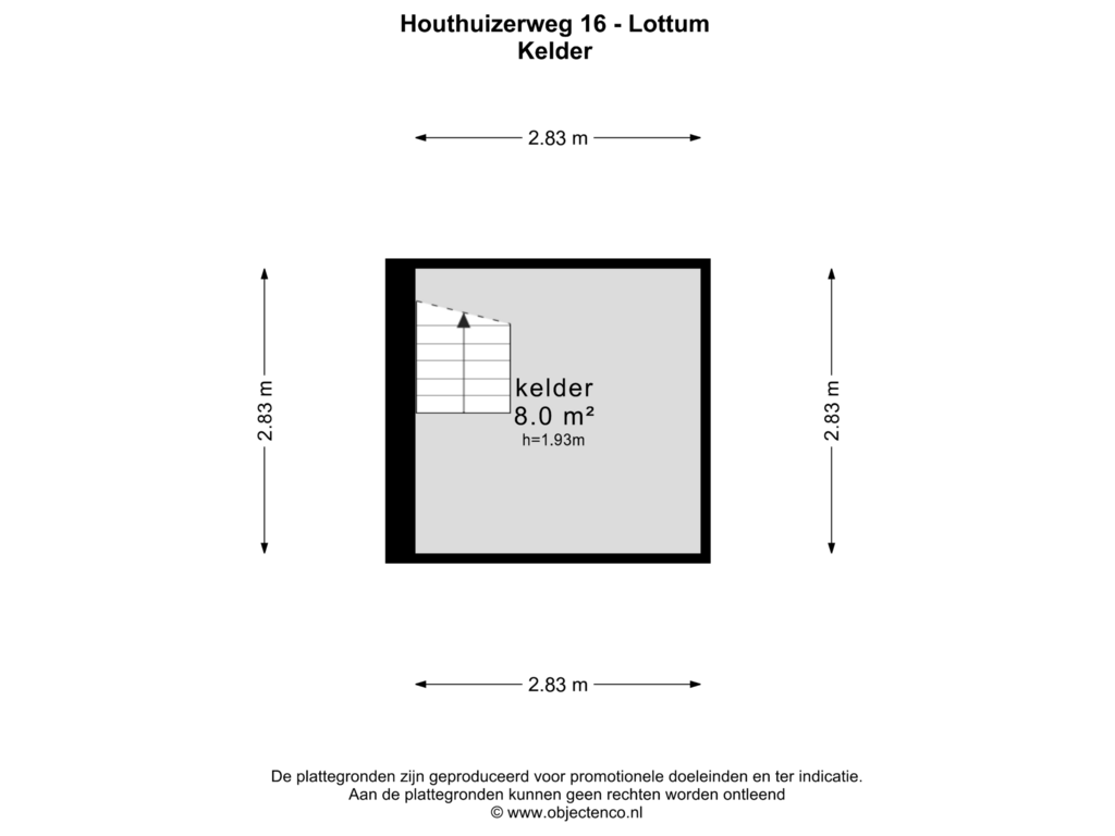 View floorplan of KELDER of Houthuizerweg 16