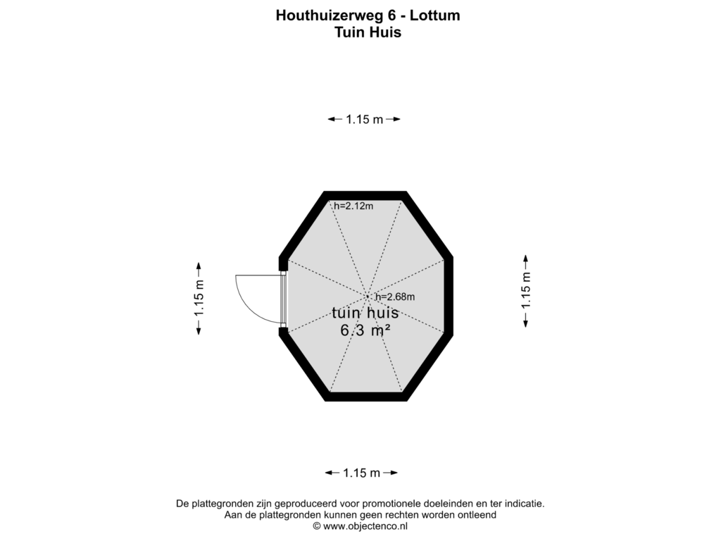 View floorplan of TUIN HUIS of Houthuizerweg 16