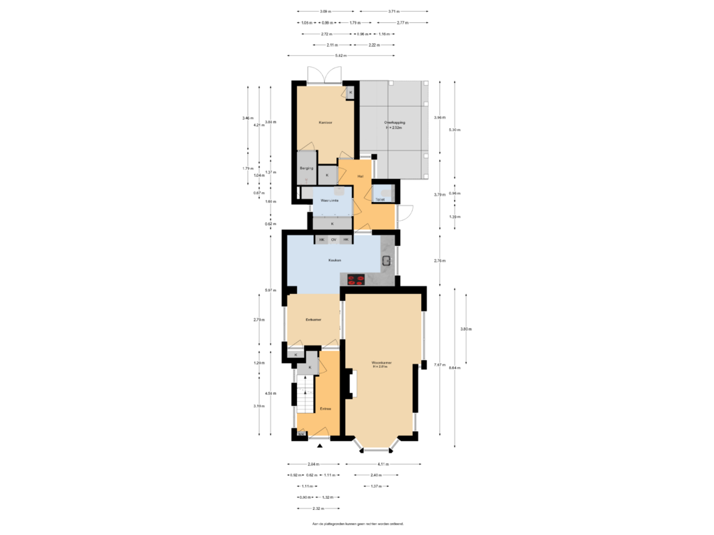 Bekijk plattegrond van Begane Grond van Wesselseweg 170