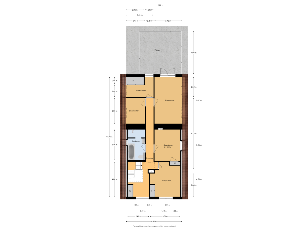 Bekijk plattegrond van 1e Verdieping van Wesselseweg 170