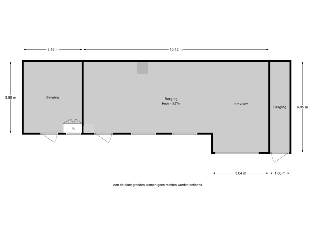 Bekijk plattegrond van Berging Begane Grond van Wesselseweg 170