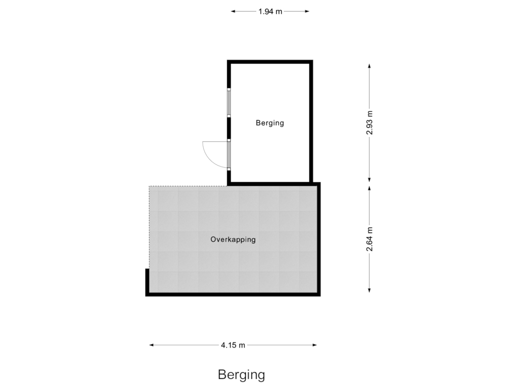 Bekijk plattegrond van Berging van Past. Esserstraat 21