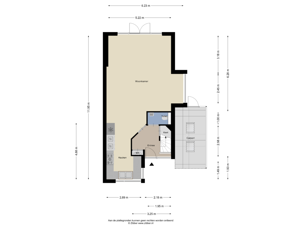 Bekijk plattegrond van Begane Grond van Klokkenweide 9