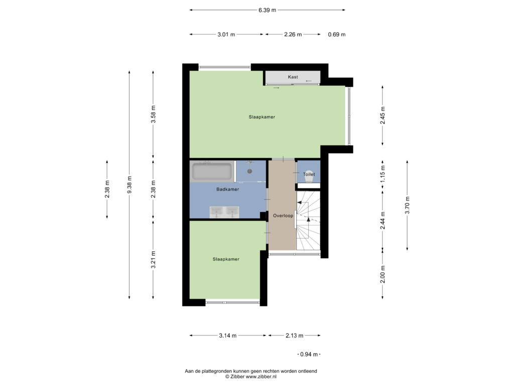 Bekijk plattegrond van Eerste Verdieping van Klokkenweide 9