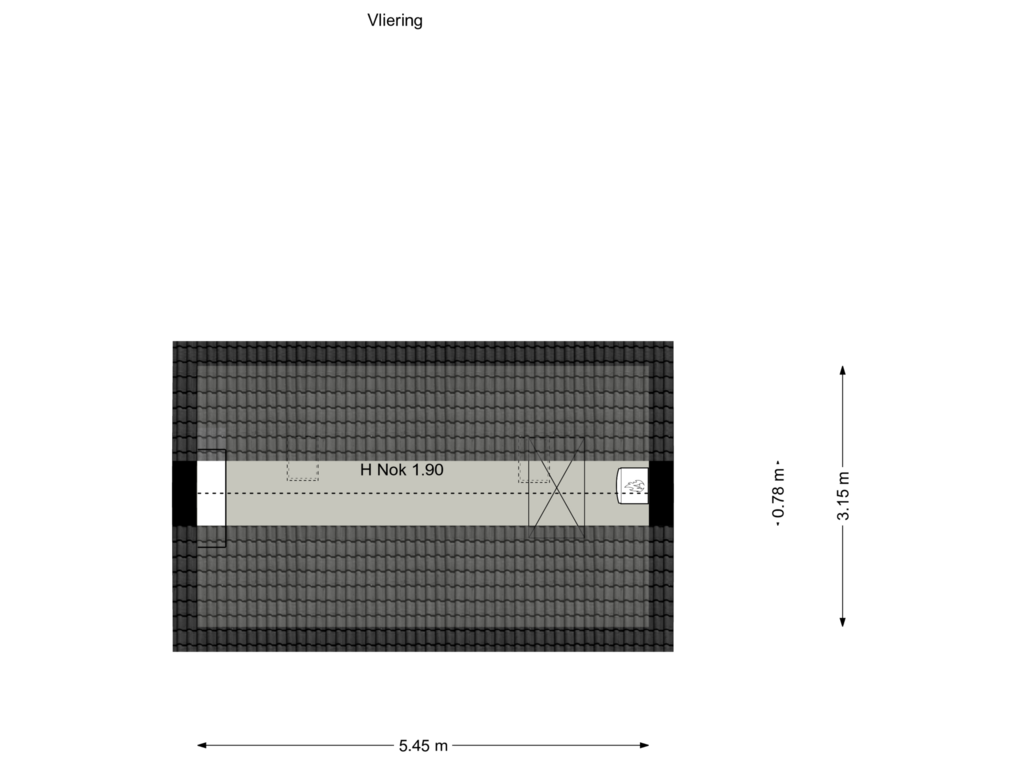 View floorplan of Vliering of Weidestraat 14