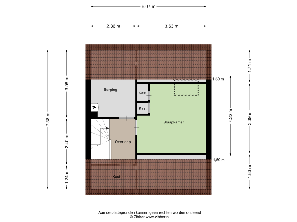 Bekijk plattegrond van Tweede Verdieping van Bremstraat 6