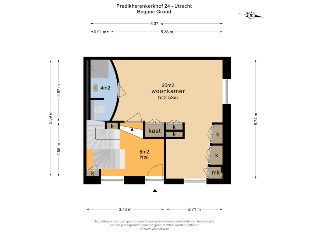 Bekijk plattegrond van BEGANE GROND van Arthur van Schendelstraat 35