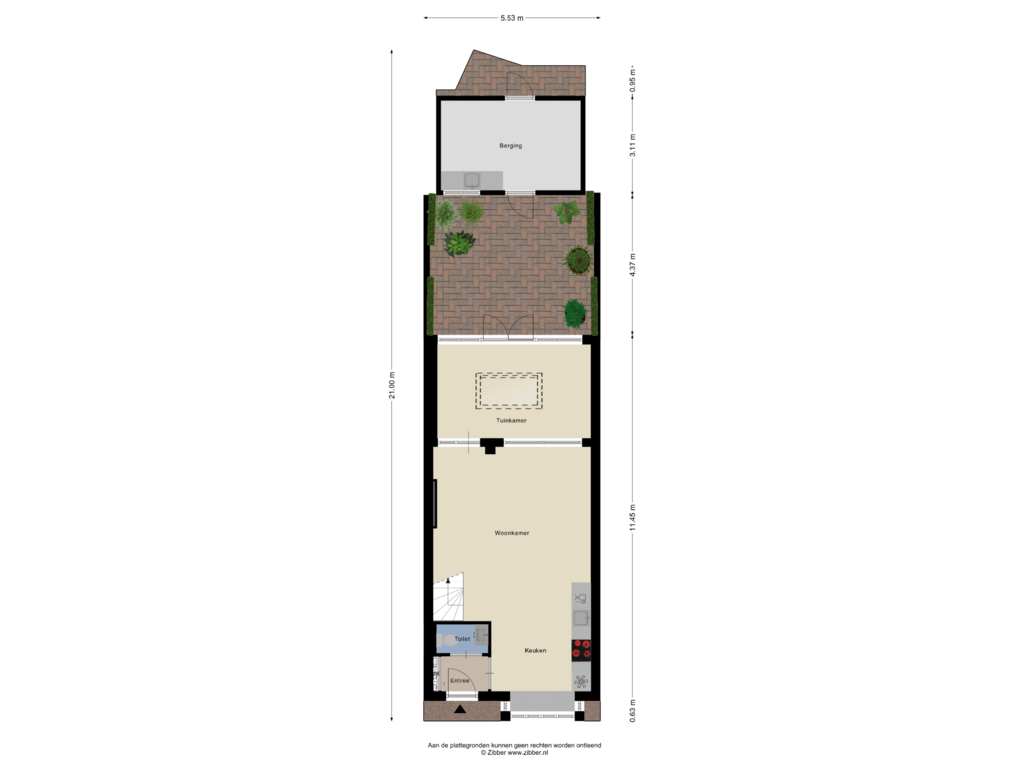 Bekijk plattegrond van Begane grond tuin van Van Koetsveldstraat 11