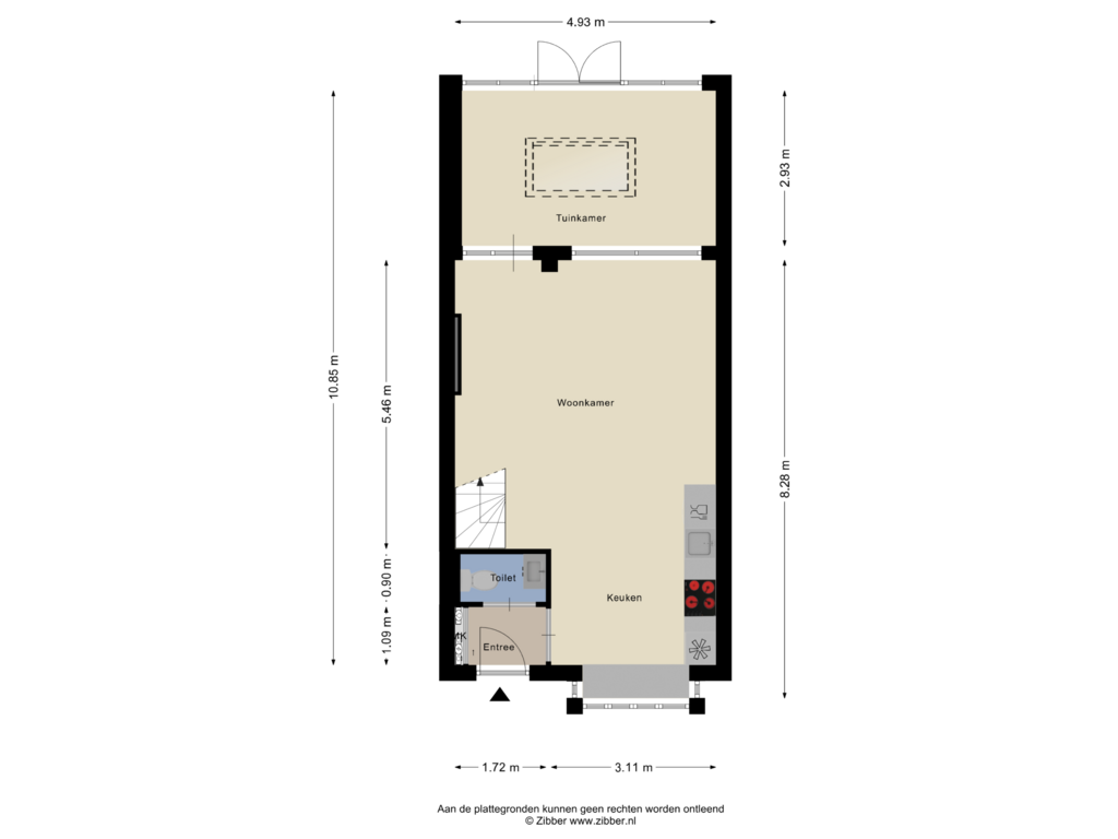 Bekijk plattegrond van Begane grond van Van Koetsveldstraat 11