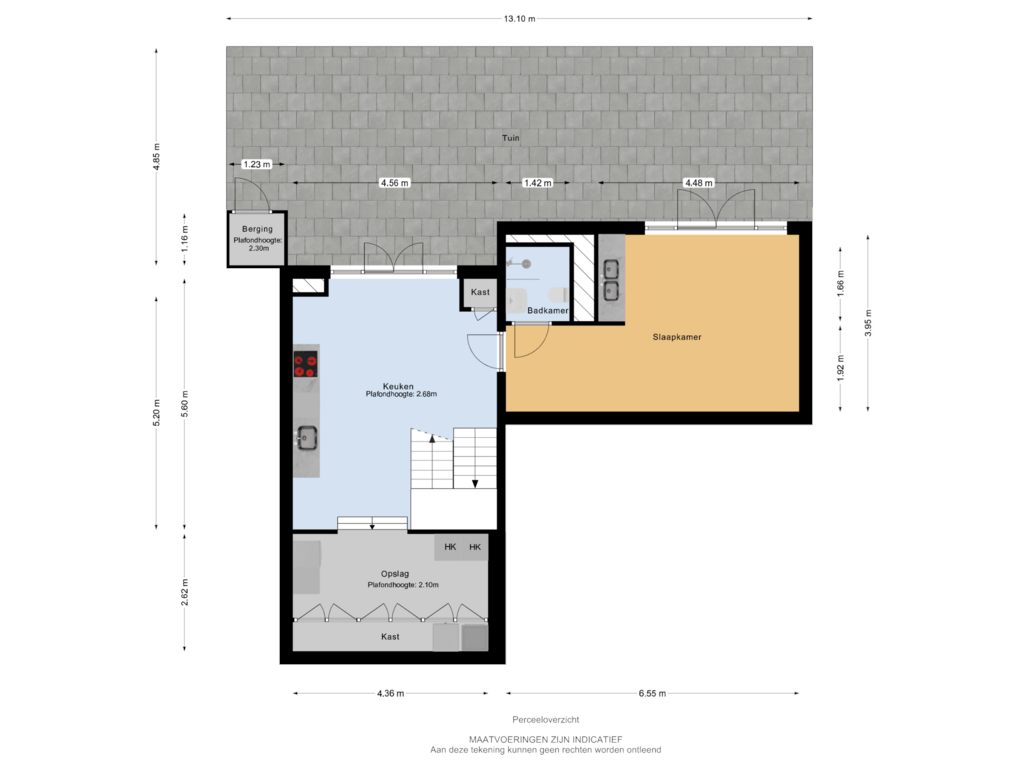 View floorplan of Perceeloverzicht of Bovenstraat 49