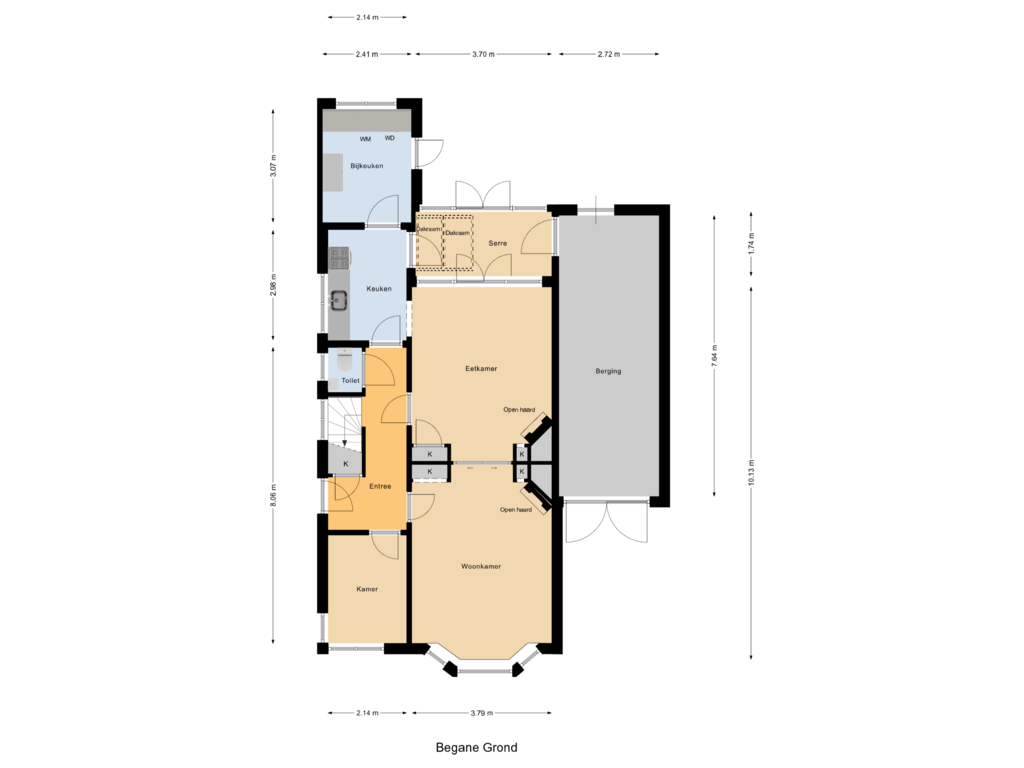 Bekijk plattegrond van Begane Grond van Biezelingsestraat 84