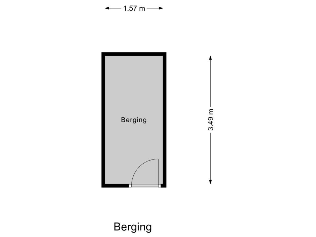 View floorplan of Berging of Ziekerstraat 14-C