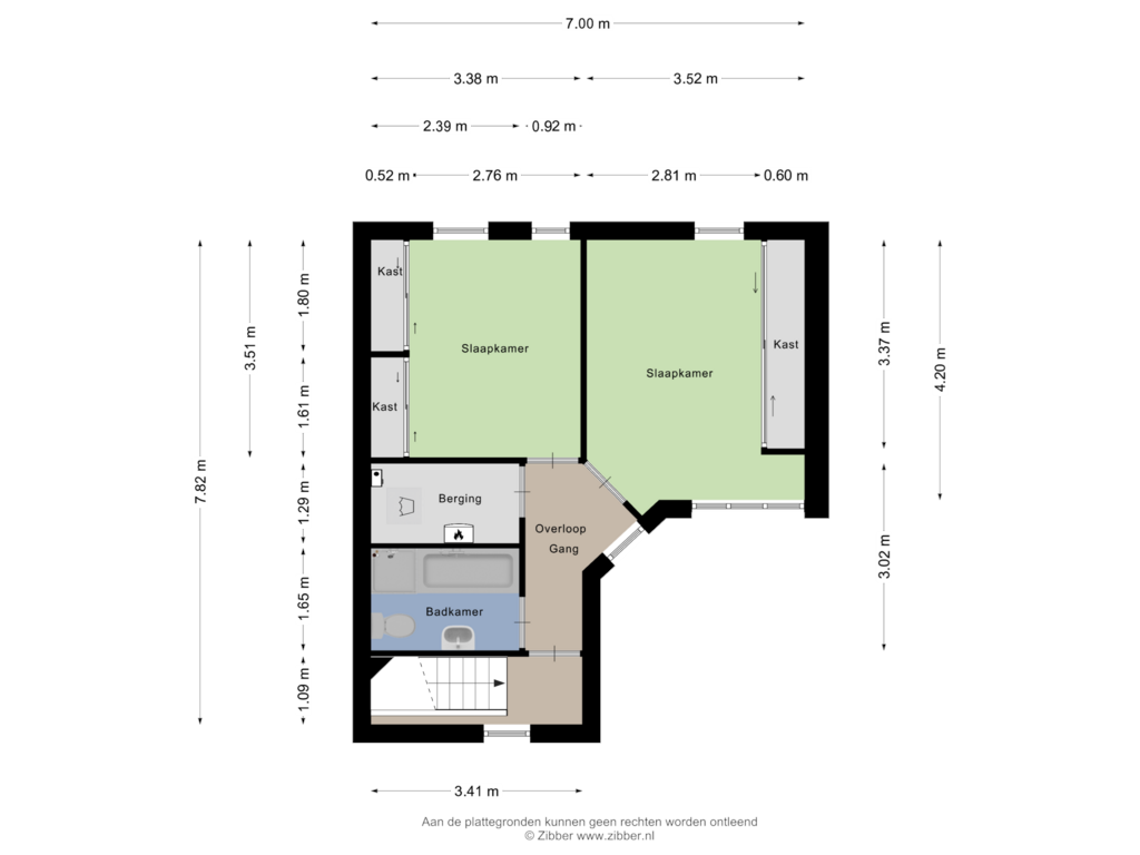 View floorplan of Eerste verdieping of Parkzijde 8