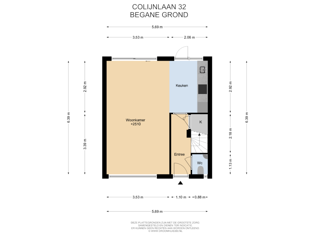 Bekijk plattegrond van Begane Grond van Colijnlaan 32