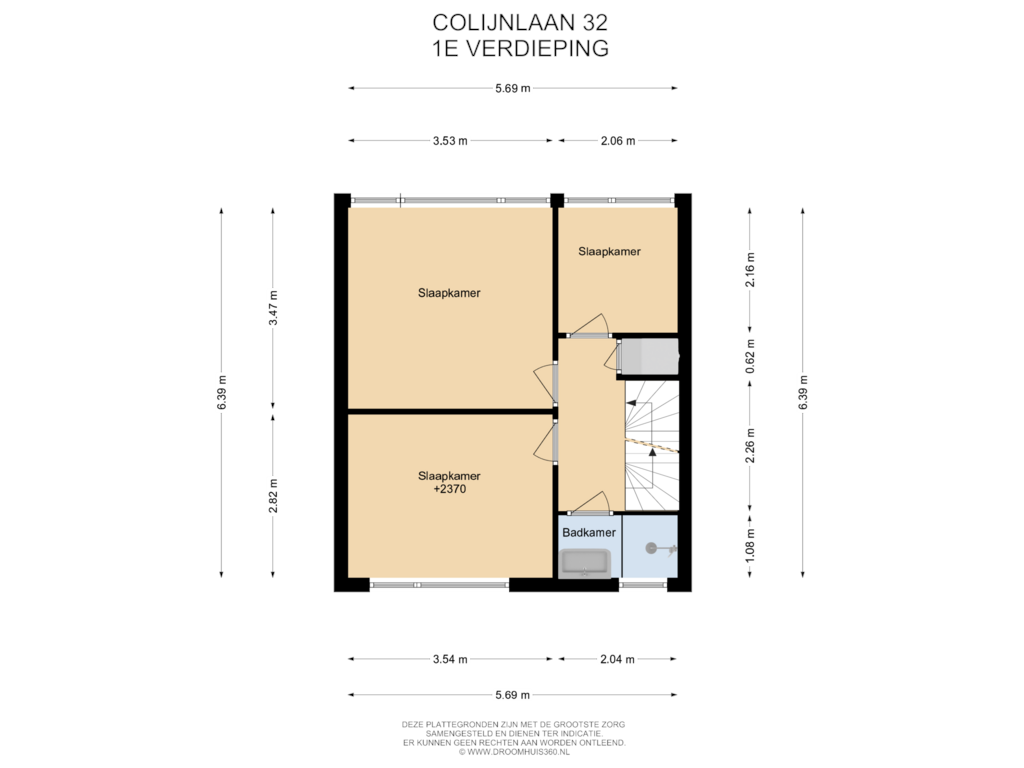 Bekijk plattegrond van 1E Verdieping van Colijnlaan 32