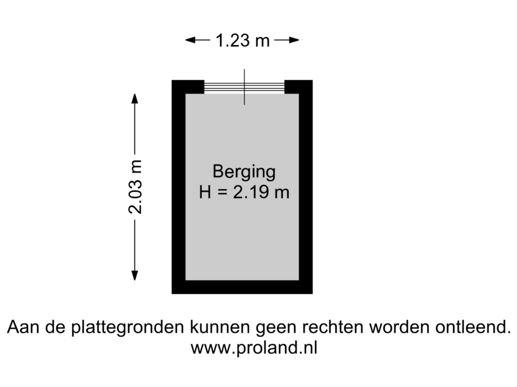 View floorplan of Berging of Zeedijk 32-N