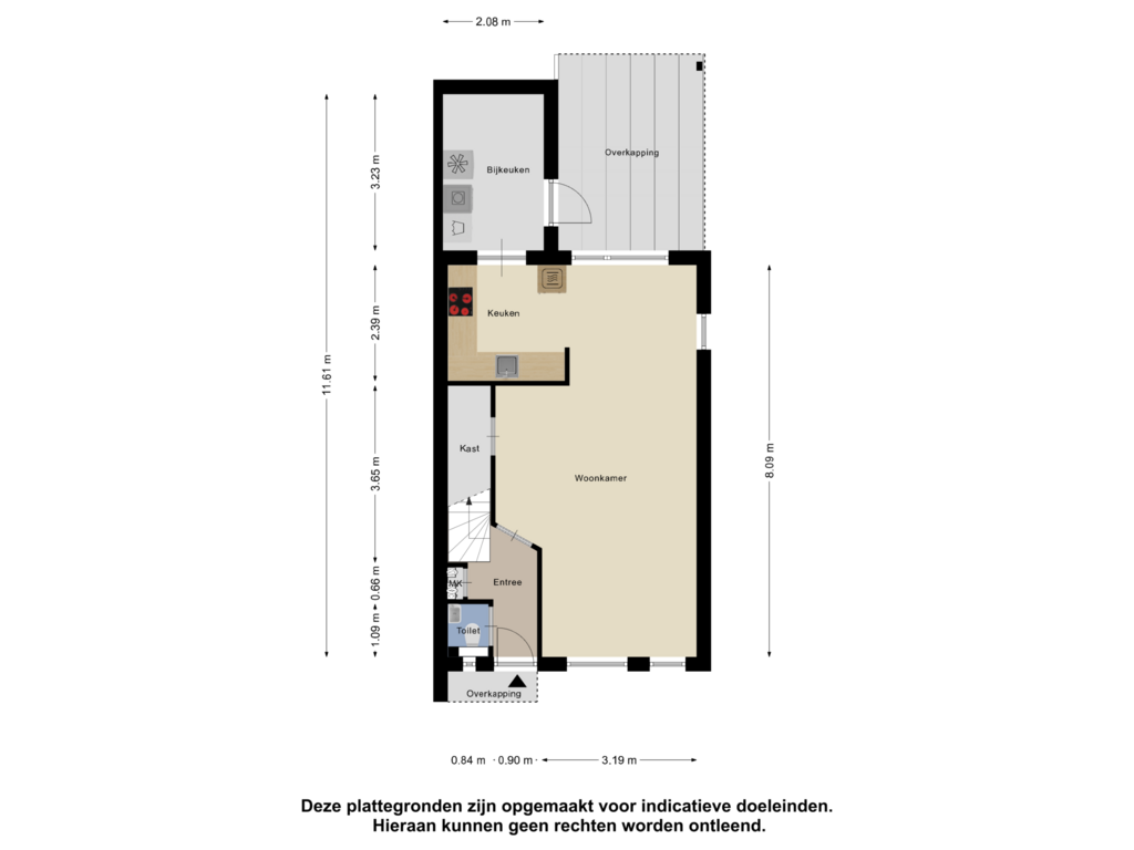 View floorplan of Begane Grond of Meester Hermansstraat 7