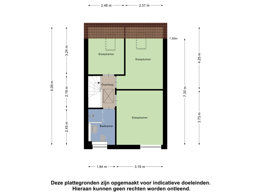 View floorplan of Eerste Verdieping of Meester Hermansstraat 7